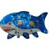 2022 Toptan büyük folyo balon köpek balığı mavi
